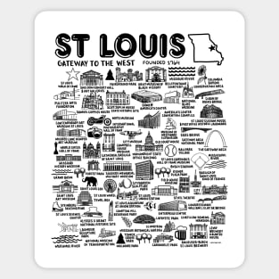 St Louis Map Sticker